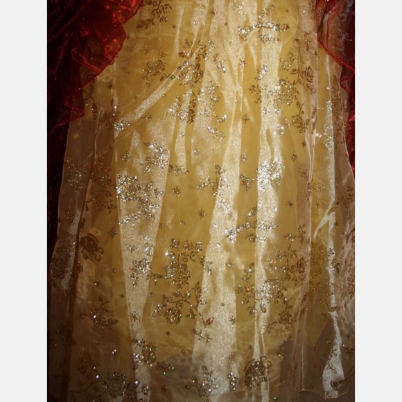 Disney Store Princess Belle Deluxe Holiday Costume Ball Gown Size 5/6 and access - Picture 7 of 12